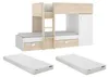 Eck-Etagenbett mit Kleiderschrank und Schubladen - 2 x 90 x Produktbild-Vorschau 1