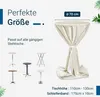 TexDeko Stehtischhussen Premium mit Schleifenband für Produktbild-Vorschau 2