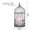 Deko Käfig Vogel m. LED Kerze Windlicht Metall Rentiere Produktbild-Vorschau 5
