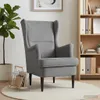 vidaXL Sillón, color gris oscuro, tapizado en terciopelo Vista previa de la imagen del producto 2