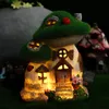 Solar Feenhaus Pilz Gartendeko aus Kunstharz, handbemalt, Produktbild-Vorschau 2