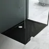A black shower tray in a modern bathroom. Produktbild-Vorschau