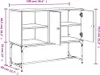 Kredens czarny 100x40x79,5 cm materiał drewnopochodny Podgląd zdjęcia produktu 12