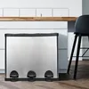 Mülleimer, 3 x 20L, silber, 64,5x41x57cm Produktbild-Vorschau 8