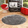 Luxus Hochflor Langflor Teppich Bilbao Anthrazit Rund, Produktbild-Vorschau 1