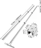 A set of linear guide rails and bearing blocks with dimensions indicated by text overlays. Produktbild-Vorschau