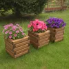 HolzGarden 3 Stück Set Pflanzkübel Holz Rechteckig 25x30x25 Produktbild-Vorschau 2