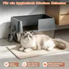 Theo&Cleo Edelstahl Katzenklo XXL Katzentoilette mit hohem Produktbild-Vorschau 6