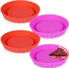 Lot de 4 moules mini-tartelettes en silicone lavables au Voir les images du produit 1