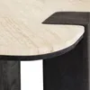 Couchtisch DELHI 50 cm aus Travertin und Mango Massivholz, Produktbild-Vorschau 4