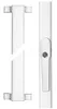 A white window security bar lock is shown against a white background. Produktbild-Vorschau
