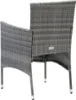 3-tlg. Garten-Essgruppe mit Kissen Poly Rattan Grau Produktbild-Vorschau 8