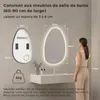 S'AFIELINA Miroir de salle de bain 85 x 50 cm avec Voir les images du produit 2