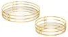 Set aus 2 Tabletts "Feel" - Holz und Glas - goldfarben - Voir les images du produit 16