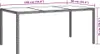 vidaXL Gartentisch Braun 190x90x75 cm Gehärtetes Glas und Produktbild-Vorschau 6