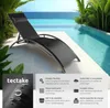 2 chaises longues en aluminium, à 5 niveaux - noir Voir les images du produit 2