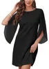 Elegantes Cocktailkleid mit 3/4-Ärmeln und A-Linien-Schnitt Produktbild-Vorschau 1