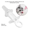 A clear product shot of a pet feeding syringe with a small inset image of a cat being fed. Produktbild-Vorschau
