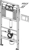 An isometric line drawing of a TECE base WC-Set with a flush plate. Podgląd zdjęcia produktu