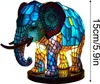Elefant Lampe, Elefantlampe Mosaik, Nachttischlampe, USB Produktbild-Vorschau 6
