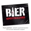 A black background with white and red text and graphics advertising a beer advent calendar. Produktbild-Vorschau