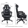 Puluomis Gaming Stuhl mit Massage und Fußstütze 150kg, Produktbild-Vorschau 4