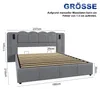 MODFU Dvojlůžko 180x200, čalouněné, s úložným prostorem, Náhled obrázku produktu 6