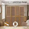 Paravent séparateur de pièce 4 parties cloison en bois brun Voir les images du produit 15