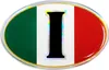 Sticker 3D Oval Flagge Italien HQ Produktbild-Vorschau 1