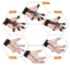 A collage of images showing a hand using a finger exerciser with different resistance levels. Náhled obrázku produktu