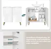 EUGAD Waschbeckenunterschrank, mit 2 Türen, verstellbare Produktbild-Vorschau 7