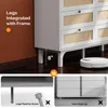 FCH Commode 6 tiroirs en rotin, commode boho pour chambre à Voir les images du produit 6