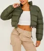 ASKSA Damen Puffer Jacke Kurz Stehkragen Gesteppte Cropped Produktbild-Vorschau 2