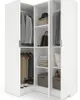 Kleiderschrank Dhuar, Eckmöbel für Schlafzimmer, Eckschrank Produktbild-Vorschau 2
