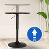 Table de bar Lamoni  - h85-106 cm x Ø60 cm - Noir/noir Voir les images du produit 6