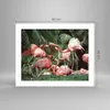 Poster - Poster ohne Rahmen - Palmen Herde Flamingos - Produktbild-Vorschau 4