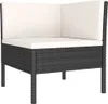 vidaXL Set 3 pezzi da giardino con cuscini in polirattan Anteprima dell’immagine prodotto 3