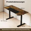 COSTWAY Elektrischer höhenverstellbarer Schreibtisch, 140 x Produktbild-Vorschau 3
