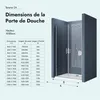 doporro Double porte de douche transparent 85cm Paroi de Voir les images du produit 8