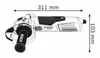 A technical drawing of a Bosch angle grinder with dimensions indicated. Produktbild-Vorschau