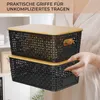 6 cestos de almacenamiento con tapa, capacidad de 5 litros, Vista previa de la imagen del producto 6
