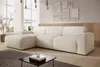 Selsey Bouvi – Ecksofa, Ottomane links, creme, Bouclé Produktbild-Vorschau 3