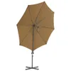 The Living Store Sonnenschirm mit Schirmständer Taupe Produktbild-Vorschau 4