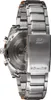 The image shows the back and side of a silver metal watch band and clasp. Voir les images du produit