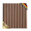 A square acoustic panel with vertical wooden slats and black gaps, presented on a white background. Podgląd zdjęcia produktu