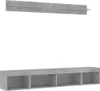 vidaXL 5-tlg. Wohnwand mit LED-Beleuchtung Betongrau Produktbild-Vorschau 3