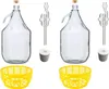 2 x SET 5L Glasflasche Glasgärballon Korbflasche + Produktbild-Vorschau 1