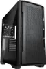 A black computer case is shown against a white background. Produktbild-Vorschau