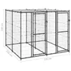 vidaXL Outdoor-Hundezwinger Stahl mit Überdachung 4,84 m² Produktbild-Vorschau 5