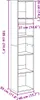 vidaXL Bücherregal Sonoma-Eiche 40x30x189 cm Holzwerkstoff Produktbild-Vorschau 7